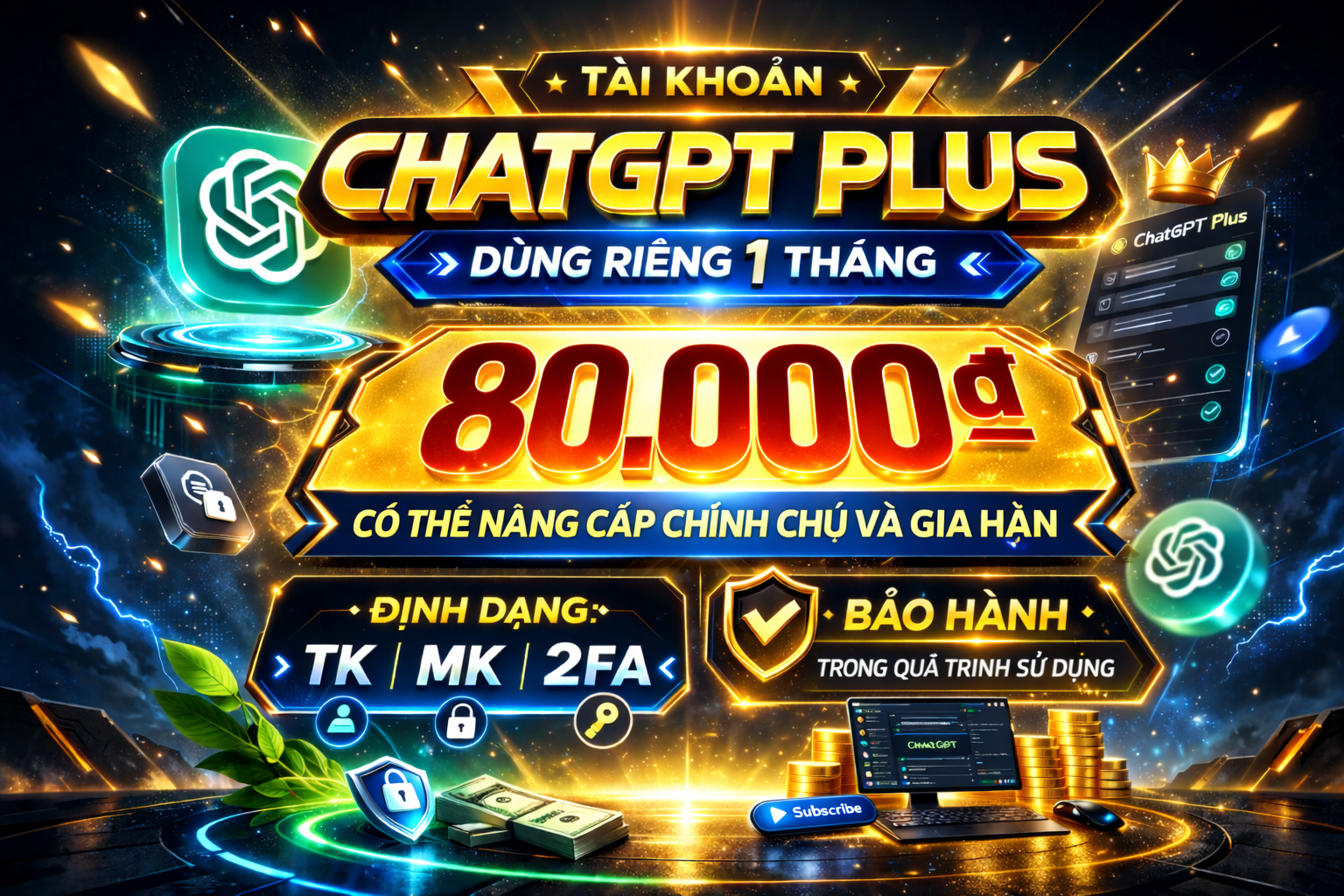 gia hạn chính chủ gpt plus 1 tháng